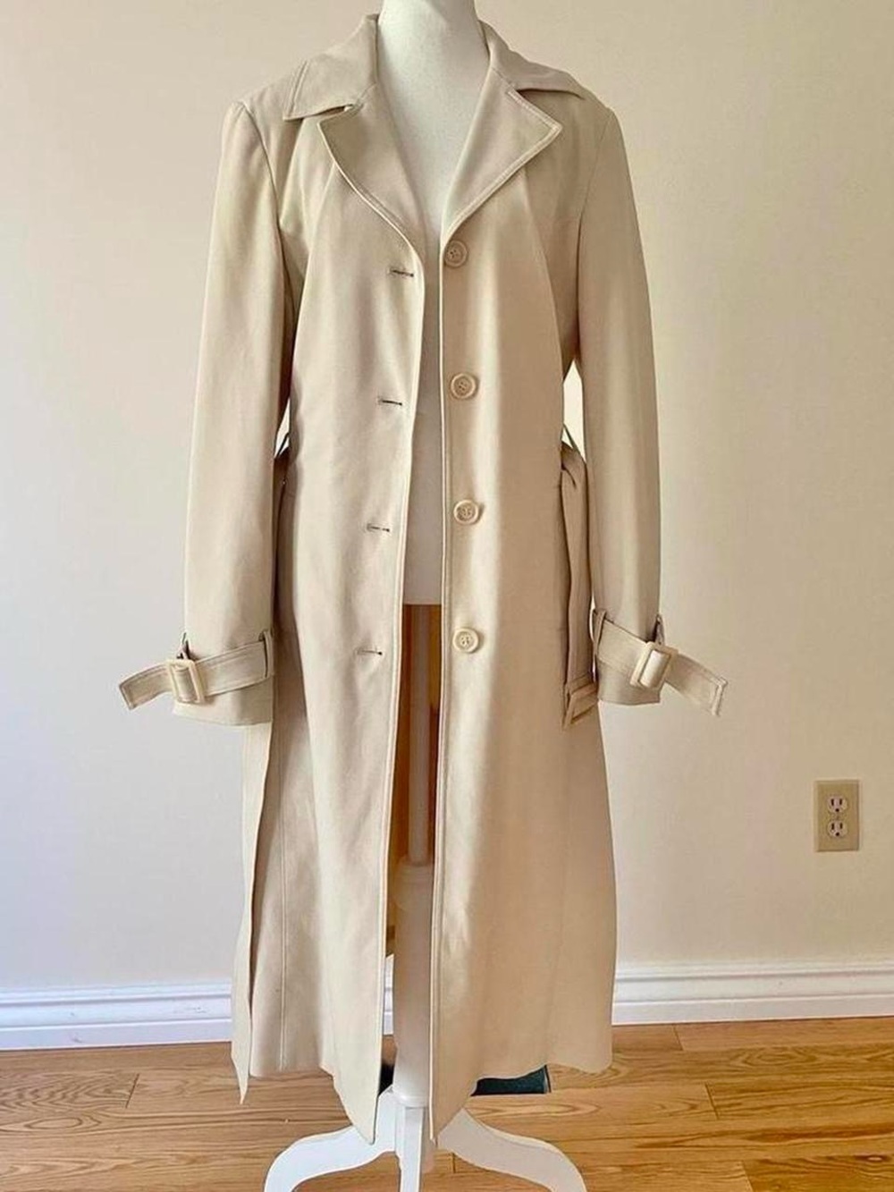 Reitmans Beige Long Sleeve Trench-Style Dress with Belt